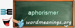 WordMeaning blackboard for aphorismer